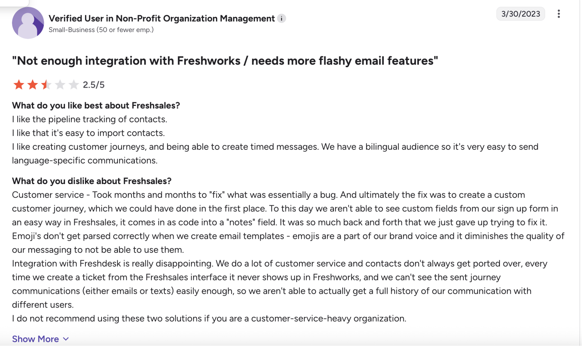 an email from verified user in non-profit organization management
