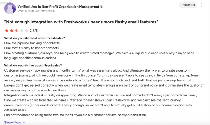 an email from verified user in non-profit organization management