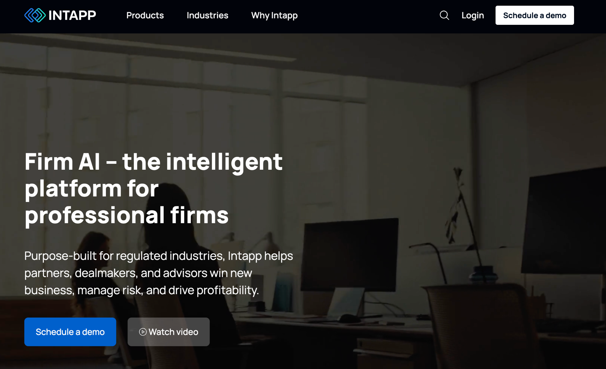 Intapp website homepage