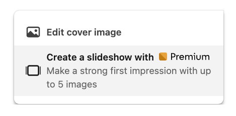 a white sticker that says edit cover image on it