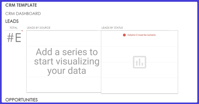 Excel-based CRM template.