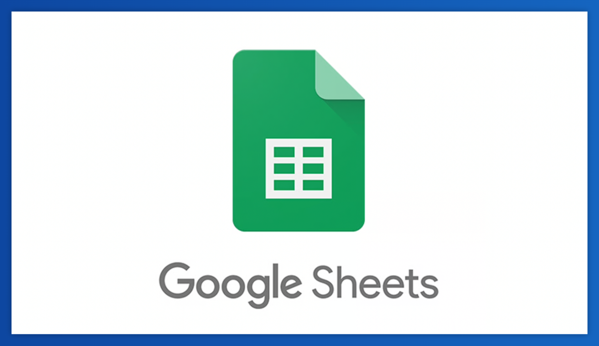 un logotipo de Google Sheets sobre un fondo blanco
