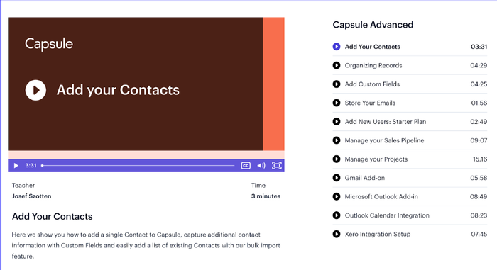 Screengrab of a Capsule demo