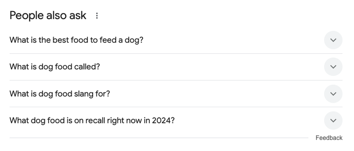 The People also ask section.