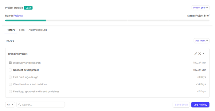 a screenshot of a web page showing a branding project