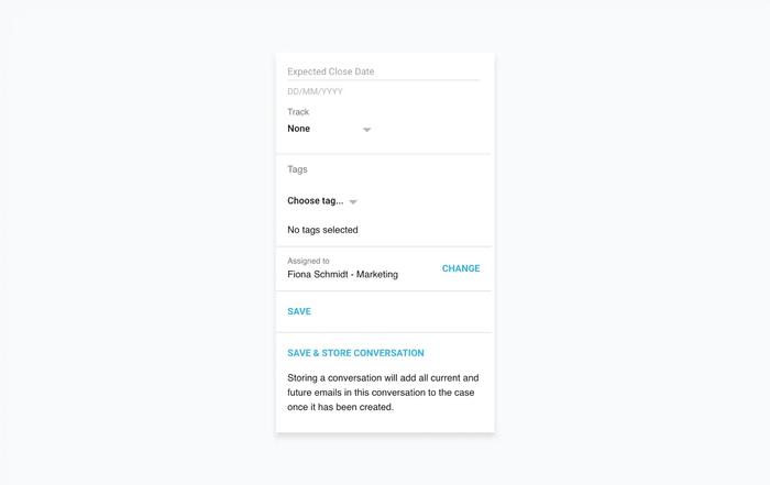 a screenshot of a save and store conversation page .