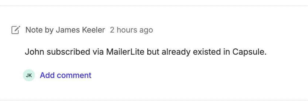 note added to test capsule contact via mailerlite scenario