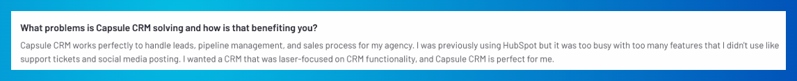 Un análisis de Capsule CRM.
