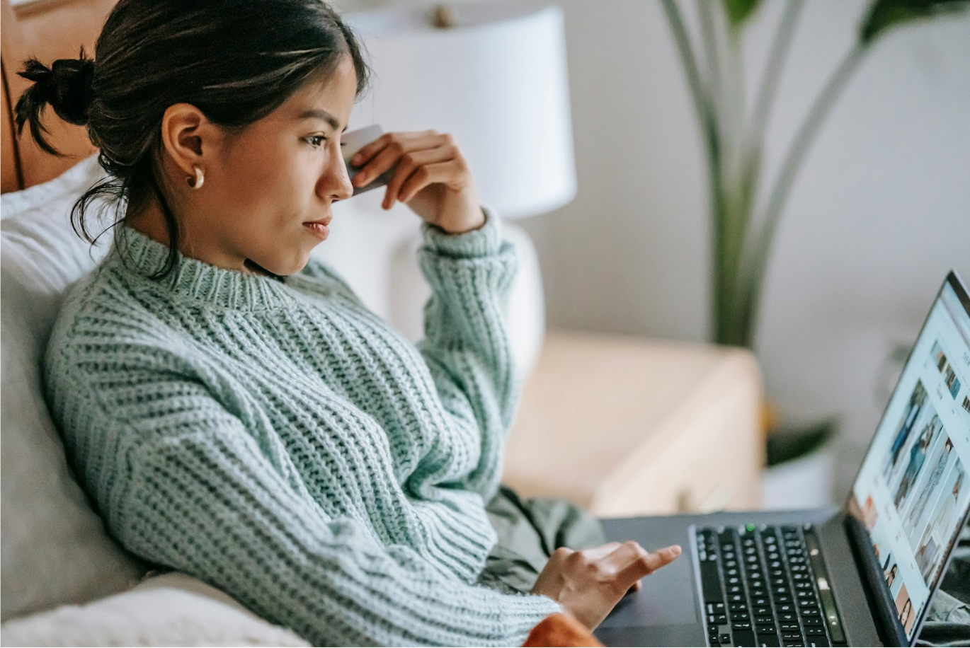 a woman using a computer