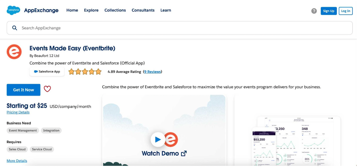 Eventbrite integration