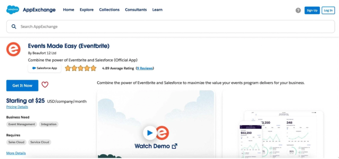 Eventbrite integration