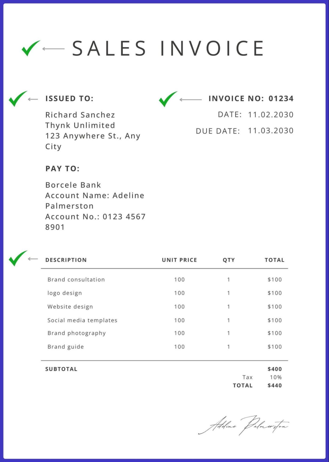 How to create a sales invoice template: a step-by-step guide