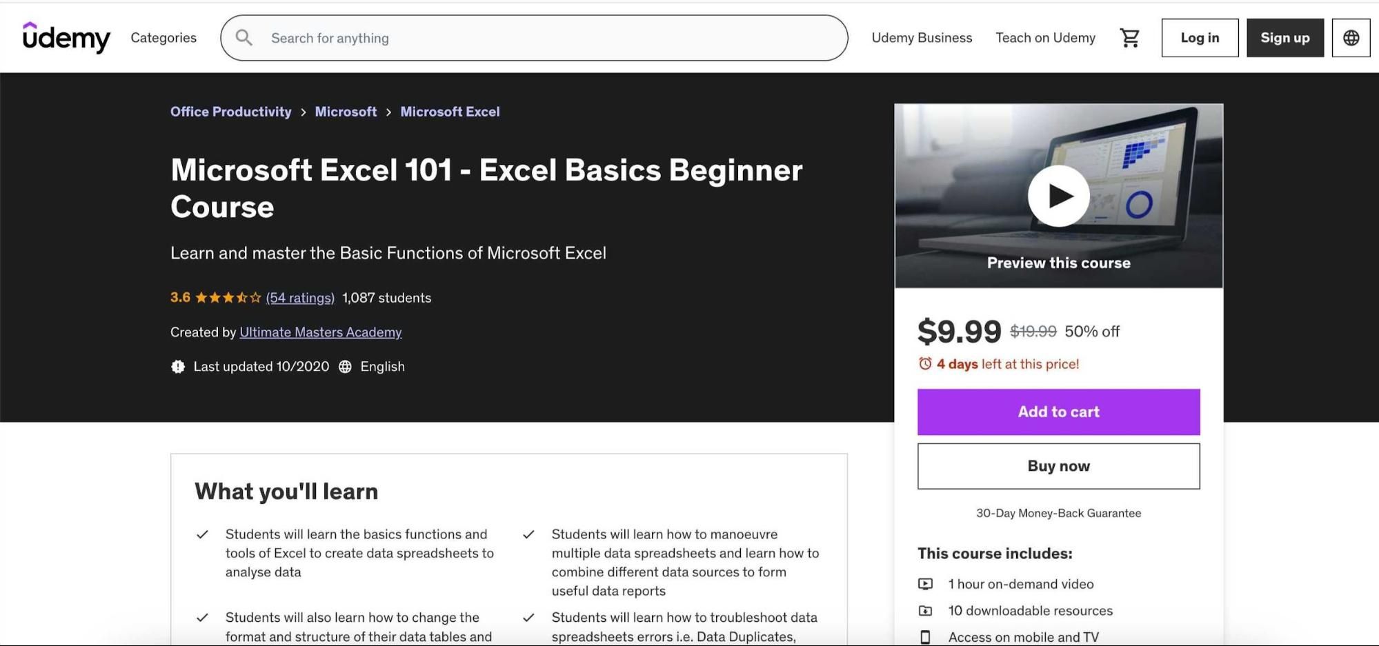 Online subscription for Udemy as an example of client gift ideas.