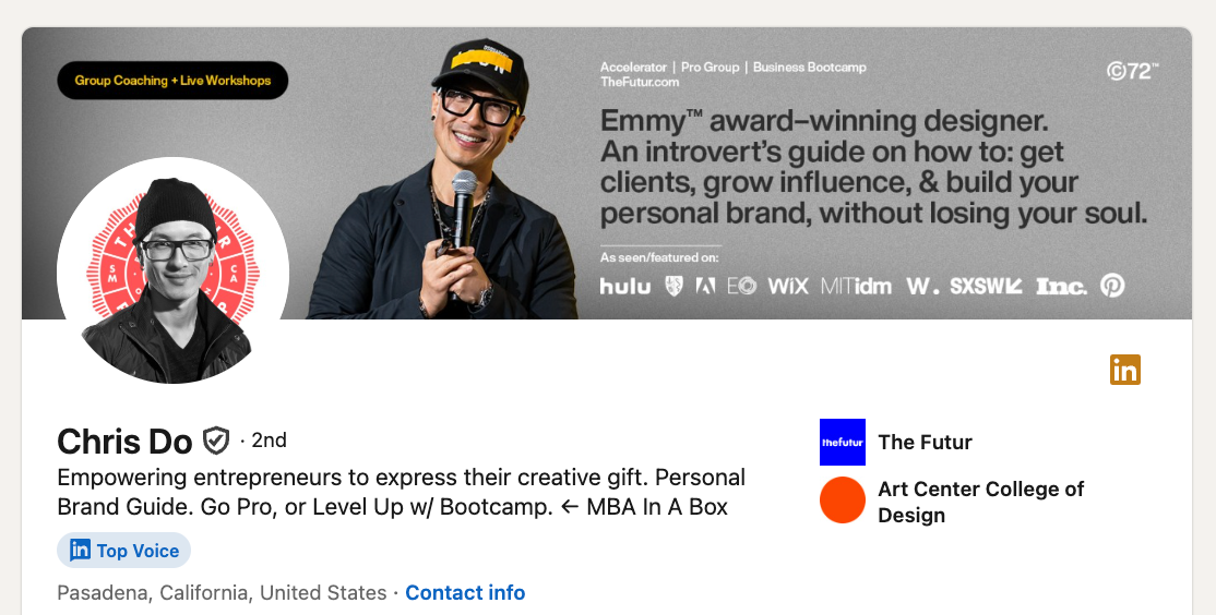 chris do is a 2nd place emmy award-winning designer