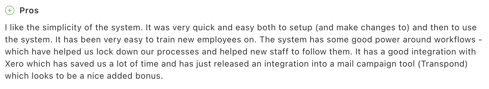 Capsule CRM pros