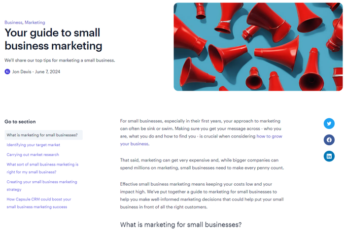 Capsule blog your guide to small business marketing
