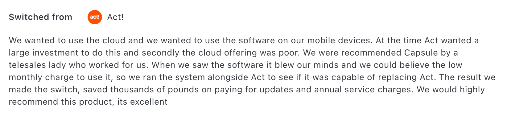 Capsule's review.