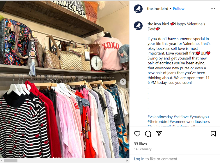 valentines day social media post