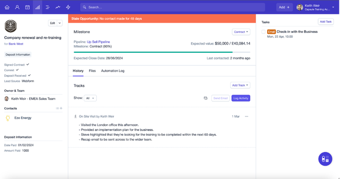 Capsule pipeline milestone