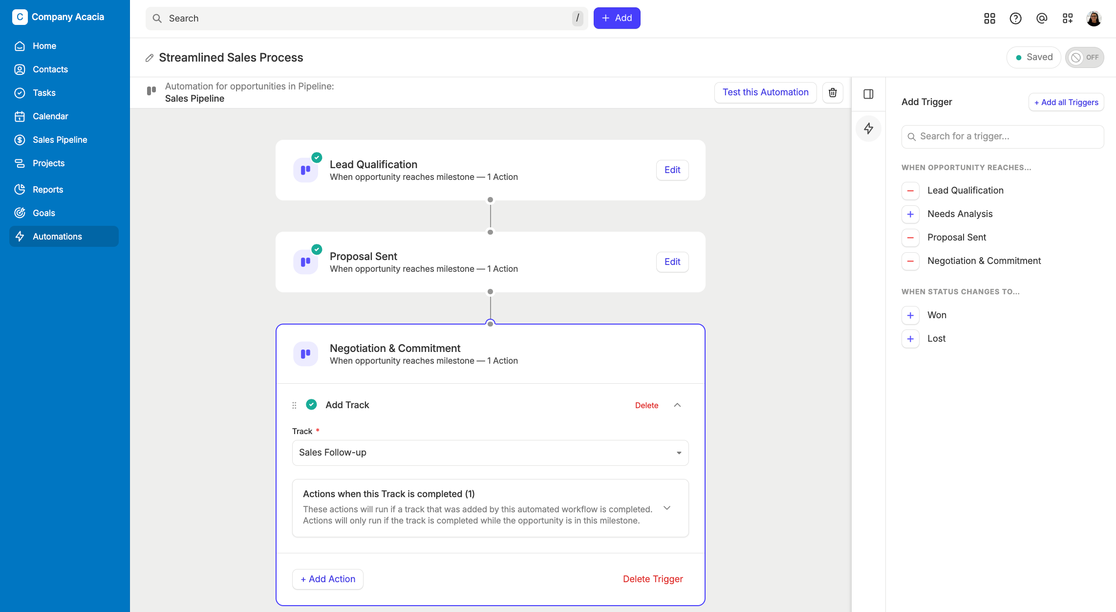 example of a complete workflow automation