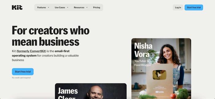 Kit homepage