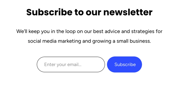 Encourage visitors to subscribe to your newsletter