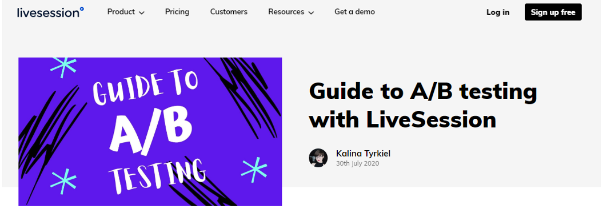 Livesession A/B testing step-by-step guide