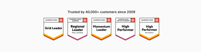 a banner that says trusted by 40,000+ customers since 2009