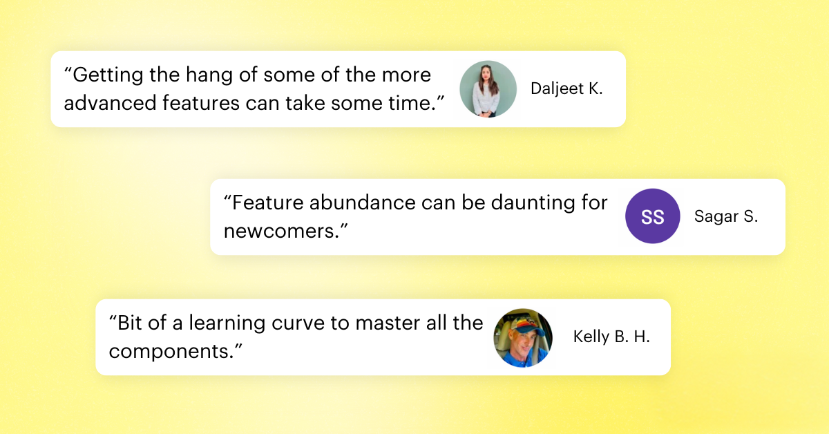 G2 reviews for Mailchimp express a difficulty getting started on the platform