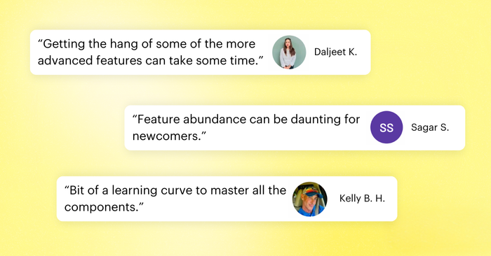 G2 reviews for Mailchimp express a difficulty getting started on the platform