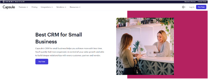 Capsule best CRM for small businesses