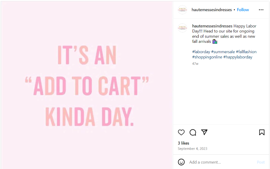 Labour day social media post