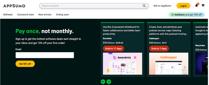 AppSumo screenshot