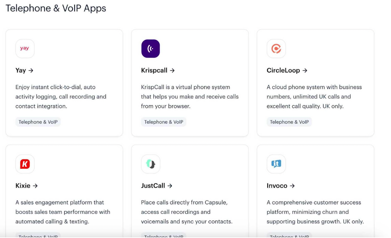 Aplicaciones de teléfono y VoIP