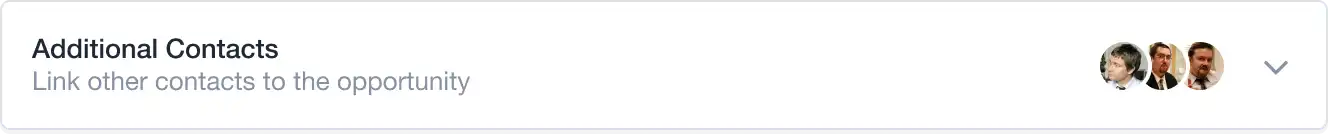 A banner that says additional contacts.