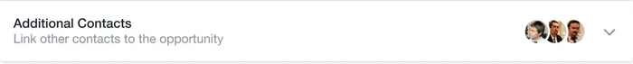 A banner that says additional contacts.