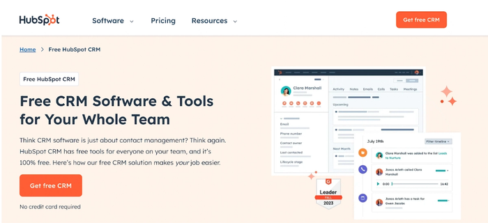 Hubspot landing page