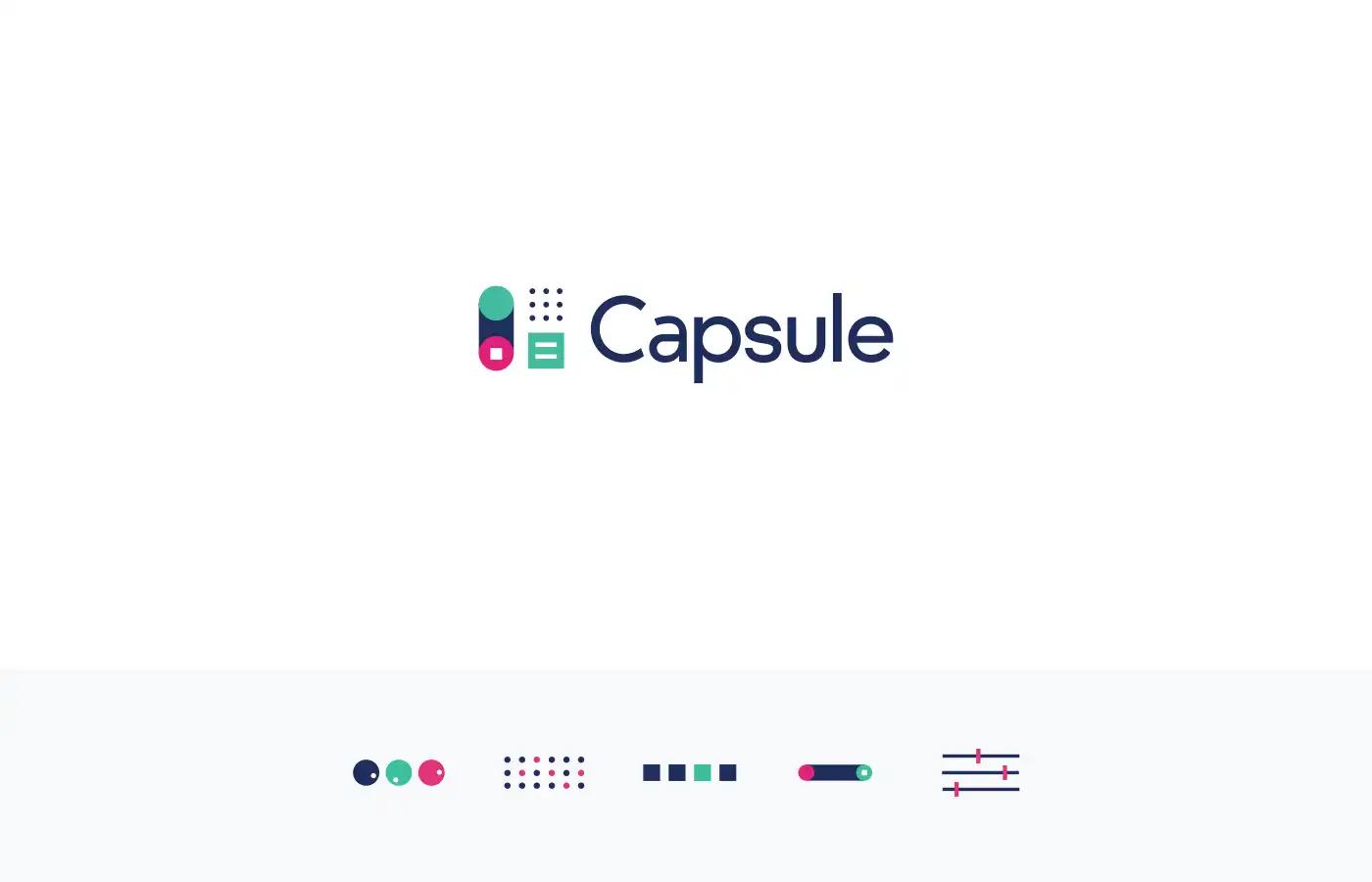 Capsule logo on white background