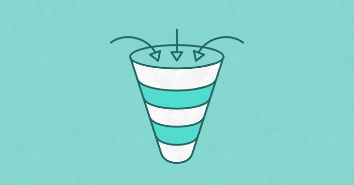 Sales funnel illustration