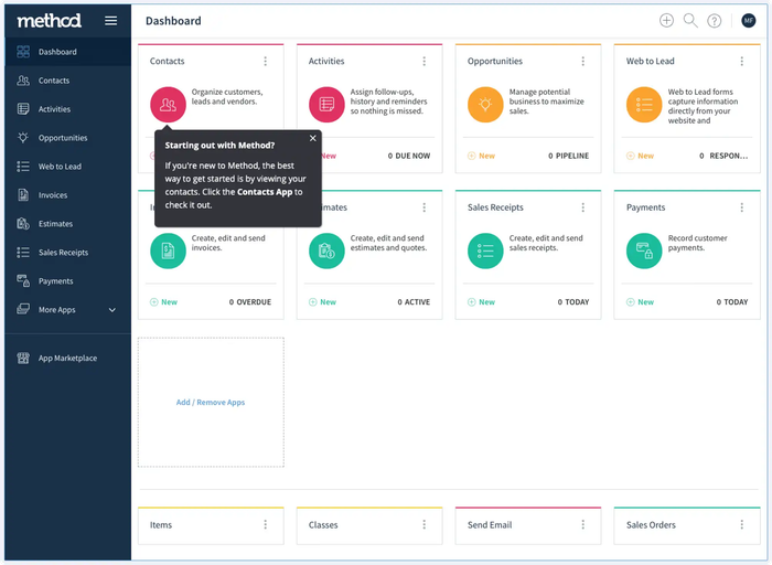a screenshot of the board with a question about starting out with method