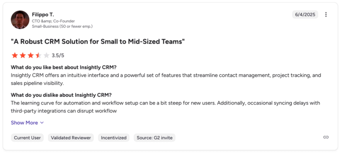 a review of a robust crm solution for small to mid-sized teams