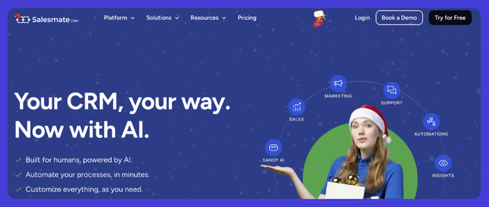 Salesmate website.