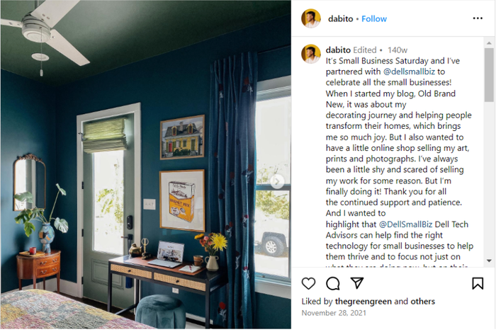 social media post about small business saturday