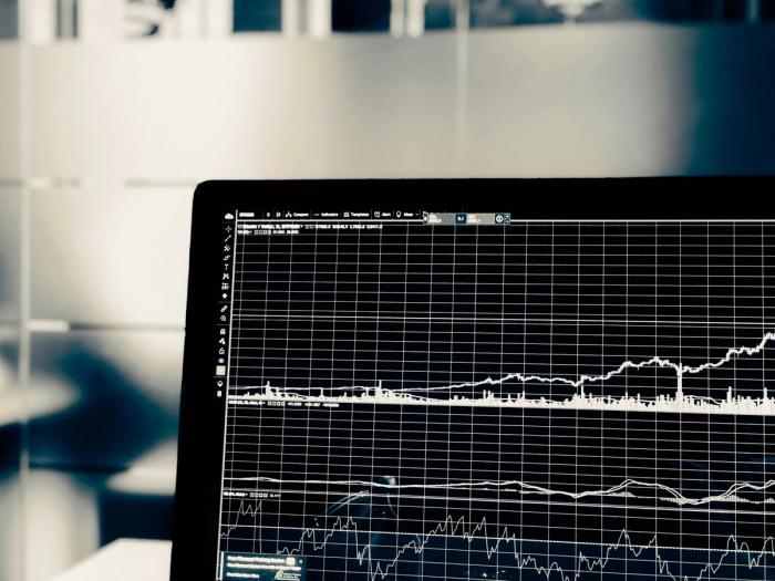 a close up of a computer screen with a graph on it .