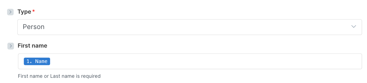 aweber mapped fields for capsule create contact step in make