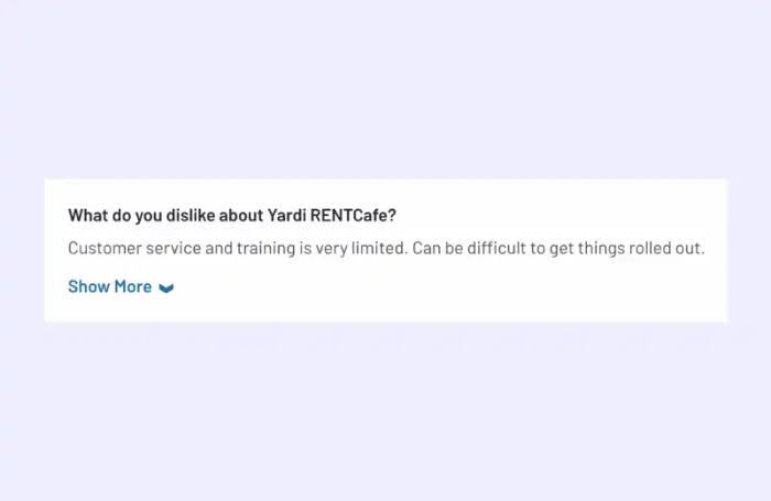 Yardi CRM reviews