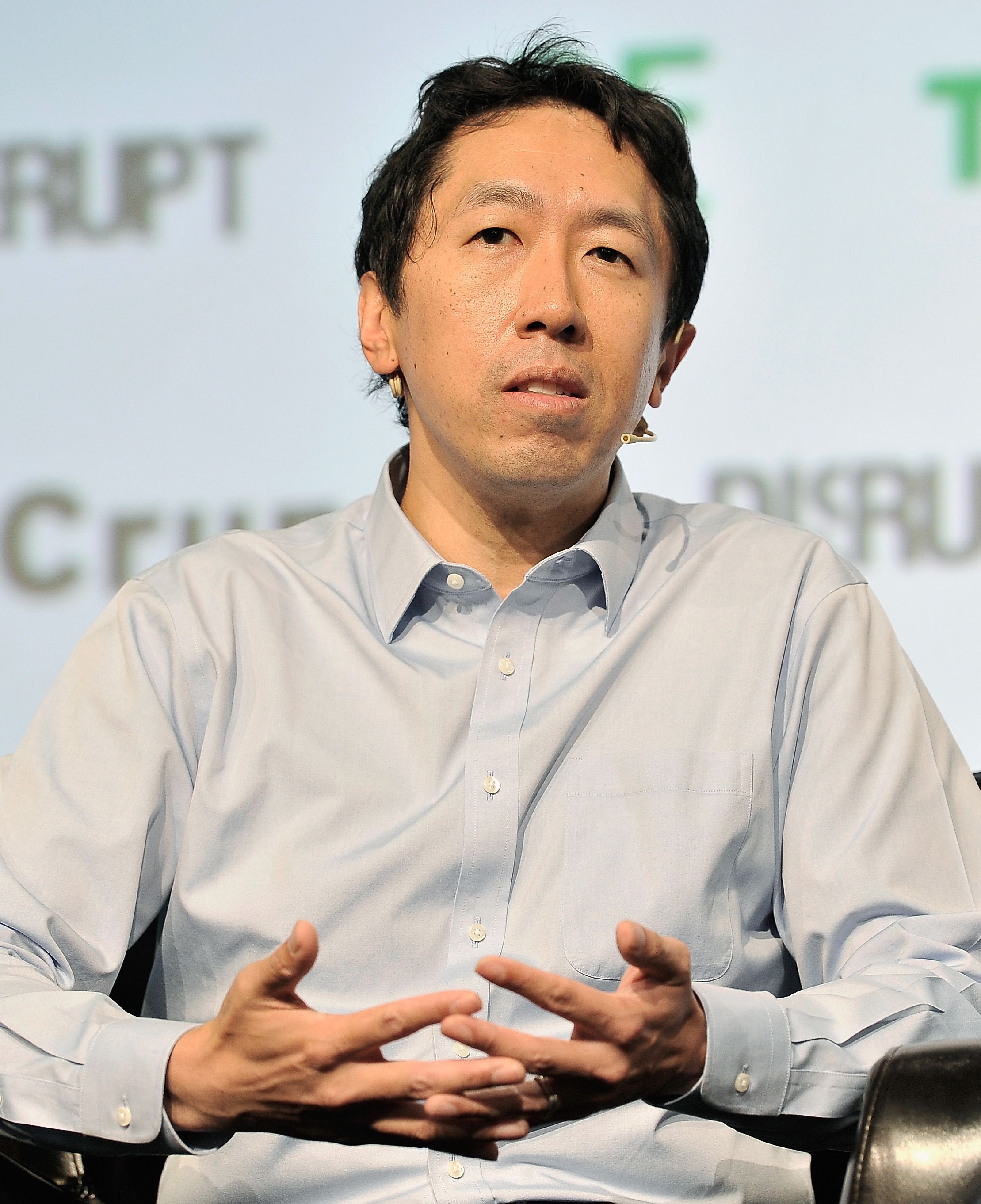photo of Dr Andrew Ng at a talk