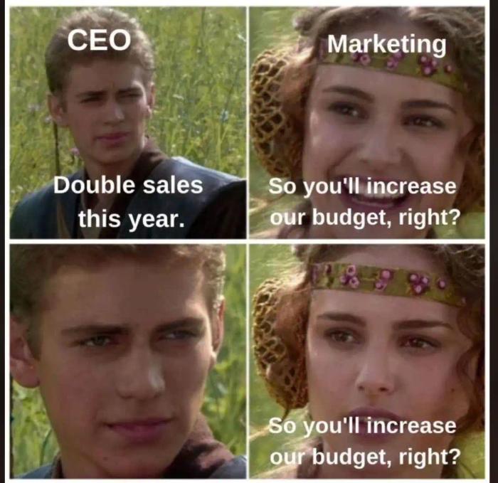 increasing budget meme
