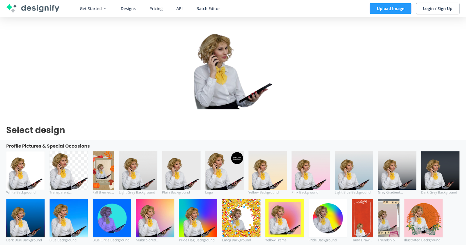 Sitio web de Designify.