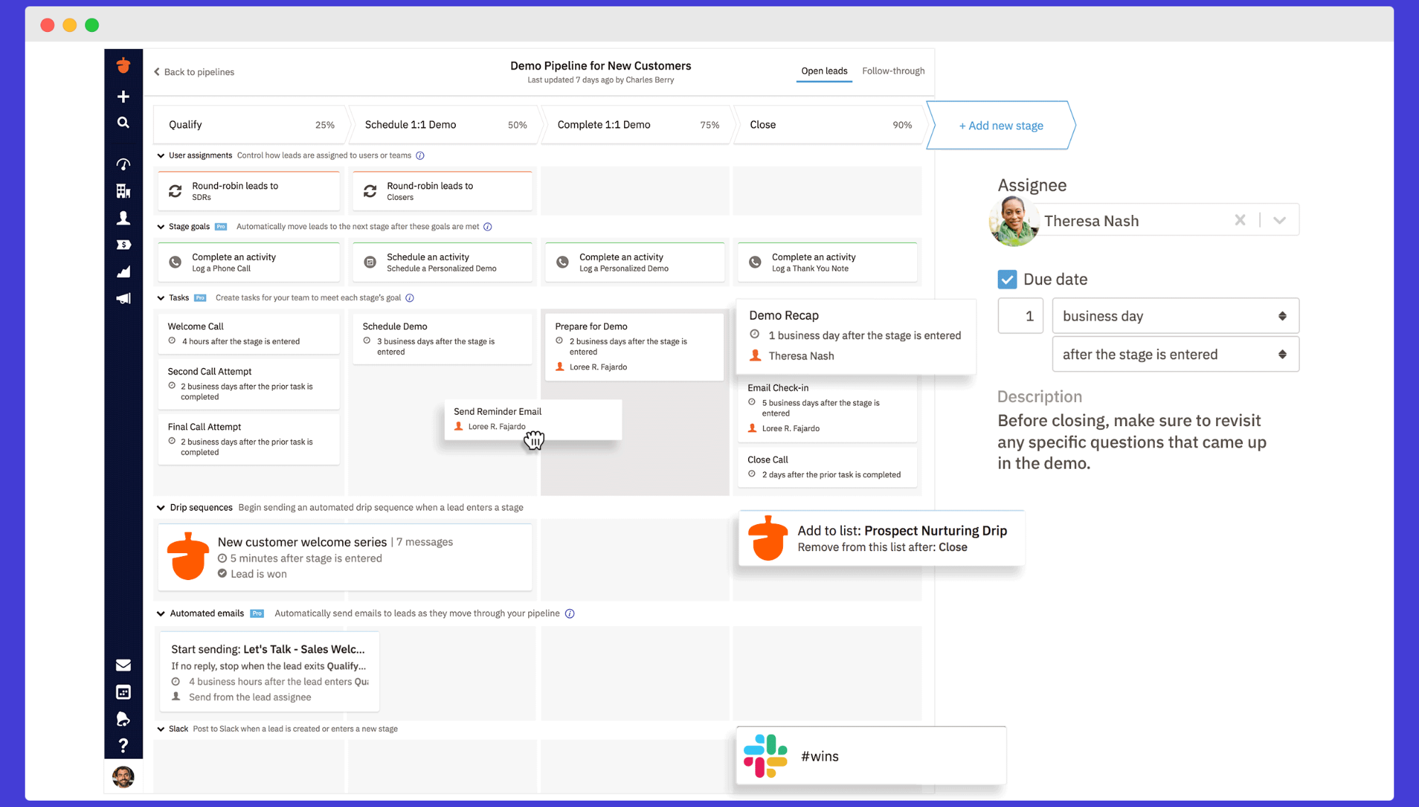 Nutshell CRM's website.